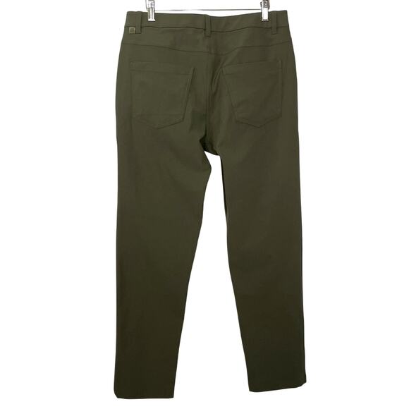Lululemon ABC Classic Fit 5 Pocket Pant Warpstreme Mens 31 Olive Green Business - Picture 3 of 10